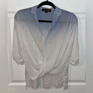 Dance & Marvel White Snap Top Small